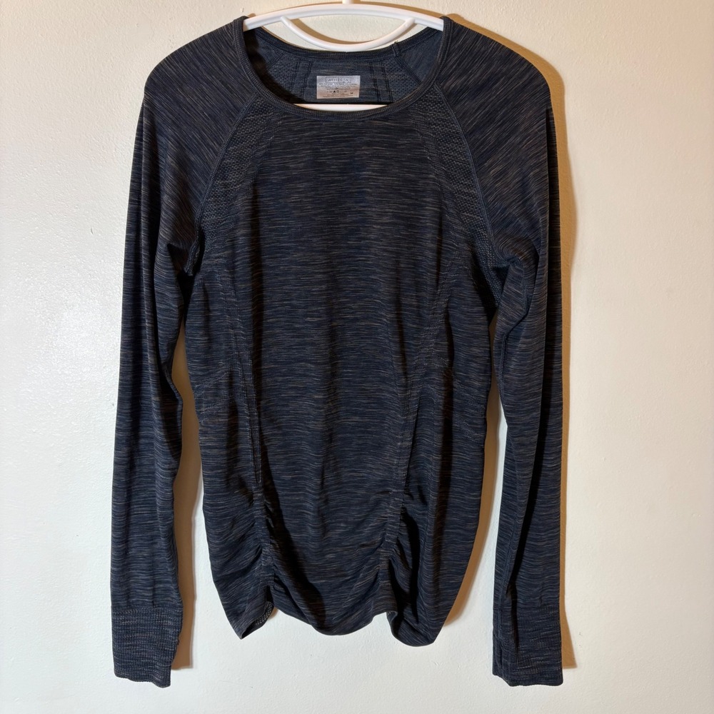 Athleta Fastest Track Ruched Long Sleeve Top Size Medium